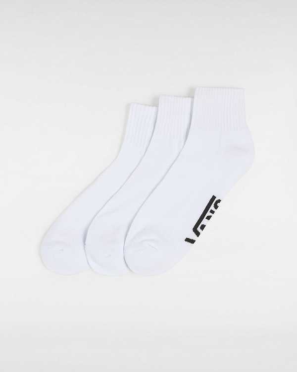 White Vans Classic Ankle (3 Pair) Unisex Socks | VN2870536