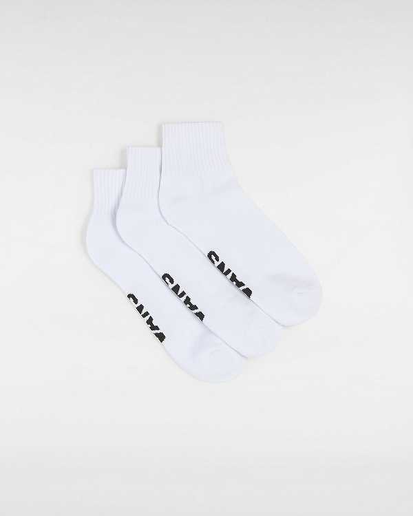 White Vans Classic Ankle (3 Pair) Unisex Socks | VN2870536