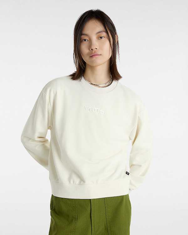 White Vans Essential Relaxed Fit Women Sweatshirt | VN8013264