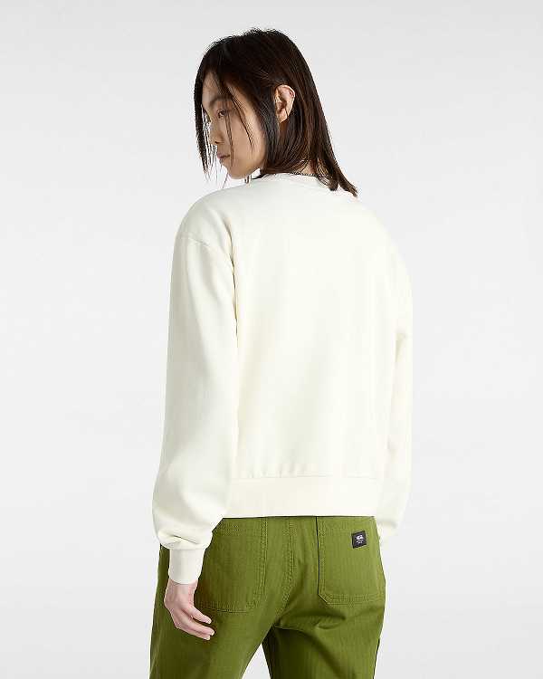 White Vans Essential Relaxed Fit Women Sweatshirt | VN8013264