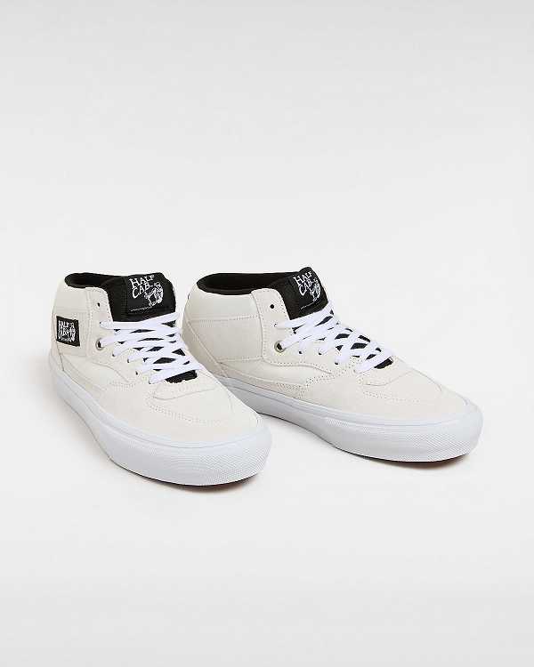 White Vans Half Cab Men Skate Shoes | VN6530217