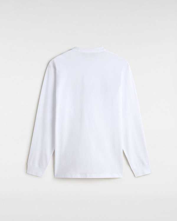 White Vans Hi Stretch Long Sleeve Men T Shirts | VN8147506