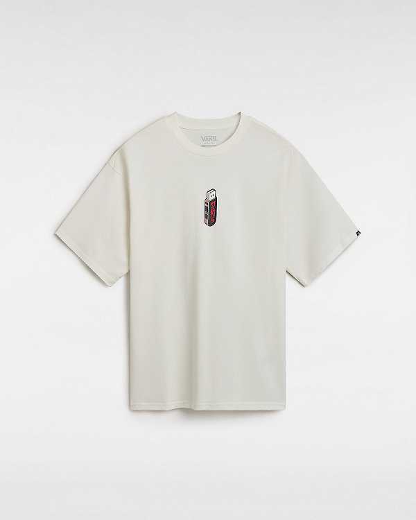 White Vans Jump Drive Men T Shirts | VN4597283