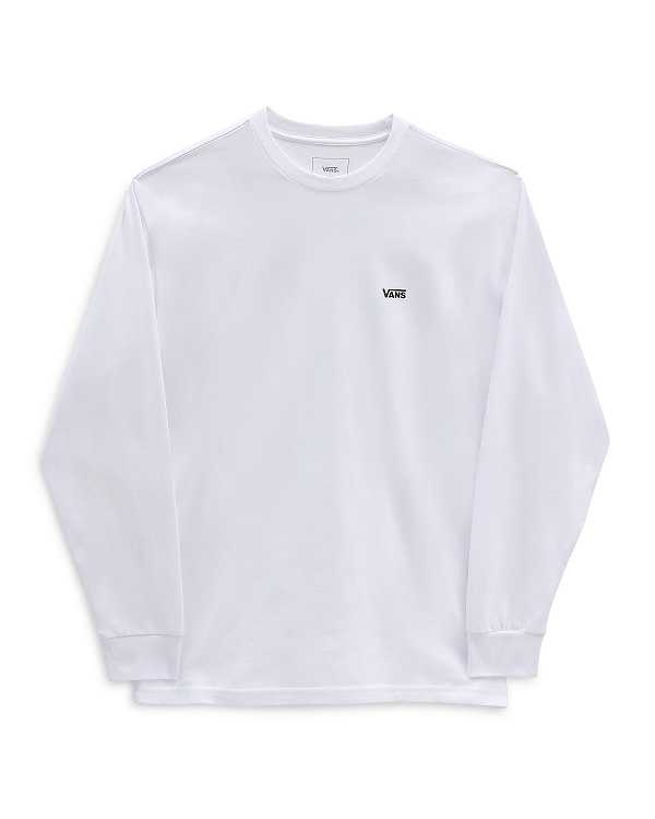 White Vans Left Chest Hit Long Sleeve Men T Shirts | VN7025163