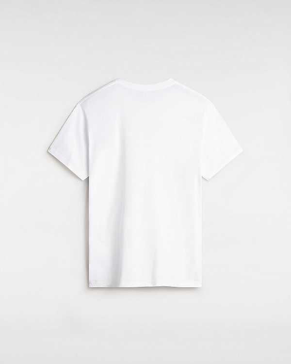 White Vans Left Chest Logo Men T Shirts | VN3701462