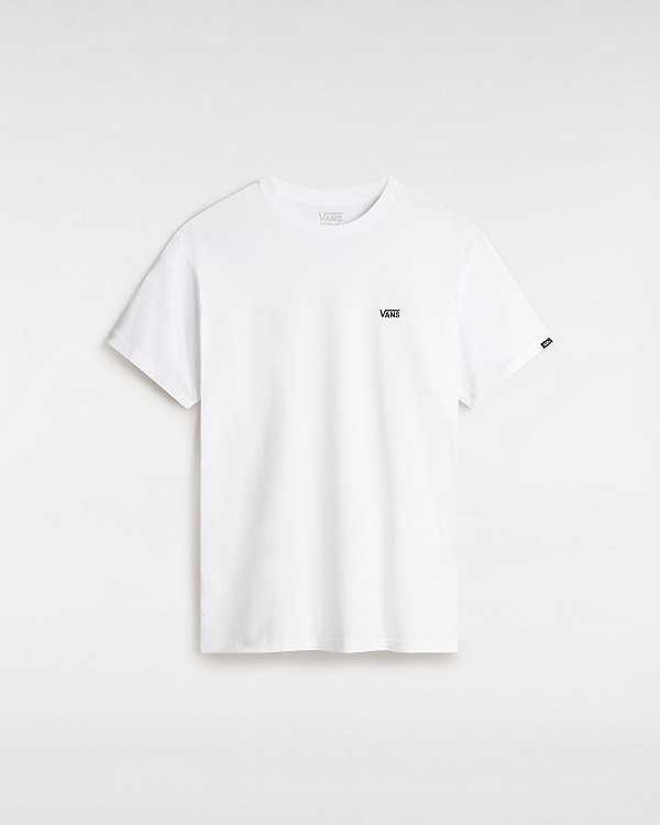 White Vans Left Chest Logo Men T Shirts | VN3701462