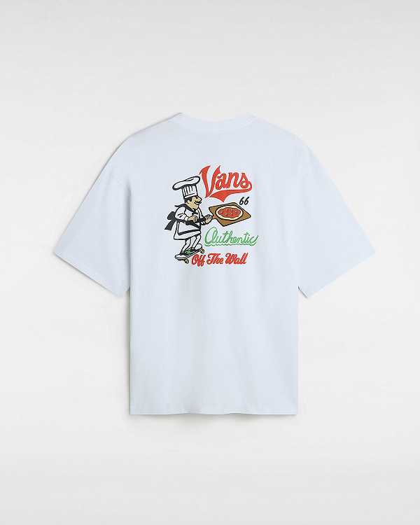 White Vans Linea Loose Men T Shirts | VN0569471