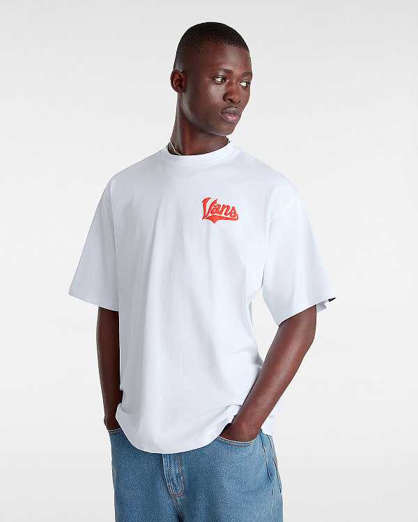 White Vans Linea Loose Men T Shirts | VN0569471