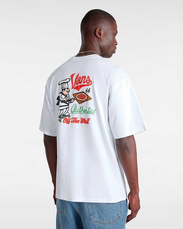 White Vans Linea Loose Men T Shirts | VN0569471