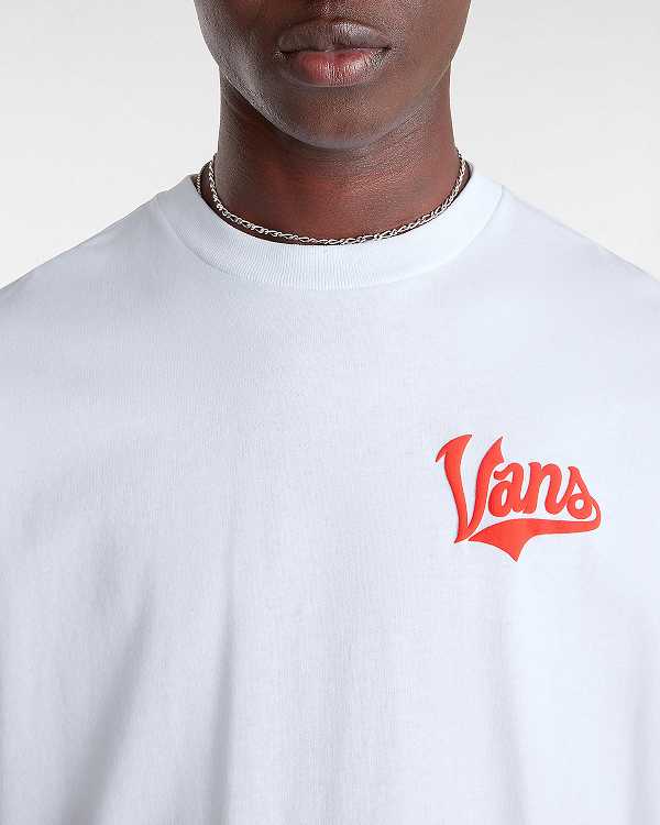 White Vans Linea Loose Men T Shirts | VN0569471