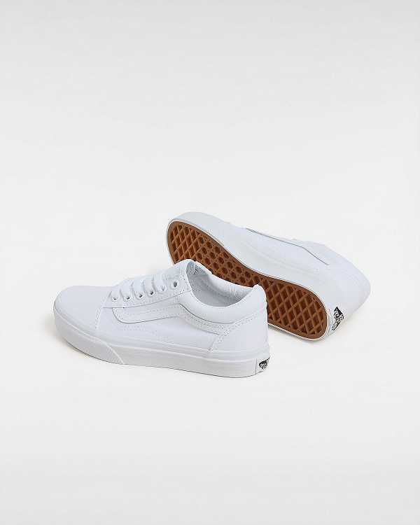 White Vans Old Skool (4-8 Years) Kids' Sneakers | VN8579134