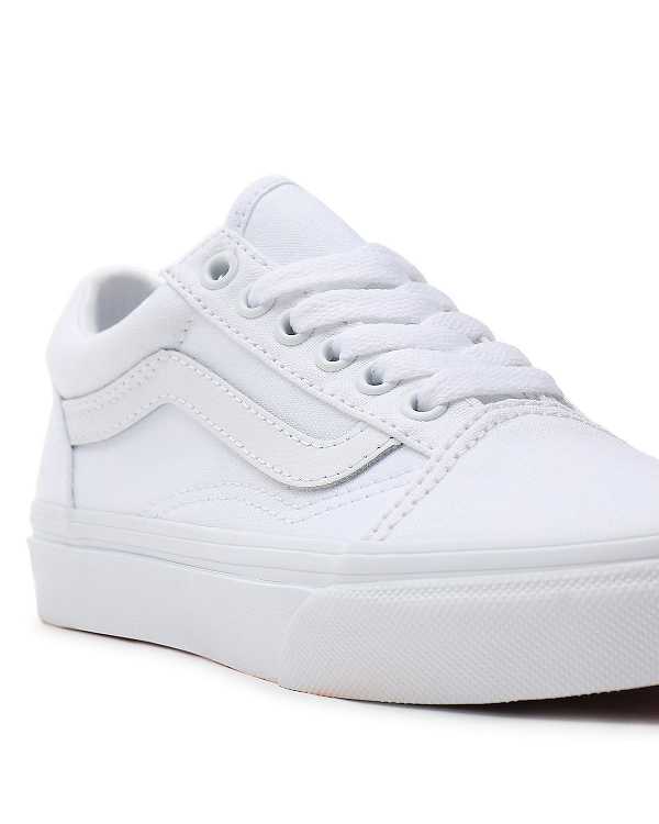 White Vans Old Skool (4-8 Years) Kids' Sneakers | VN8579134