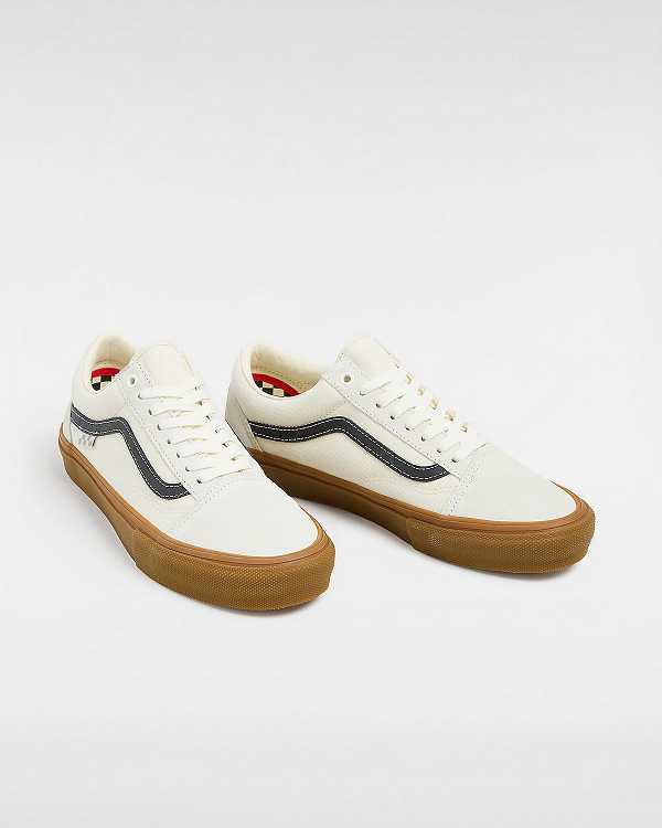 White Vans Old Skool Women Skate Shoes | VN6280914