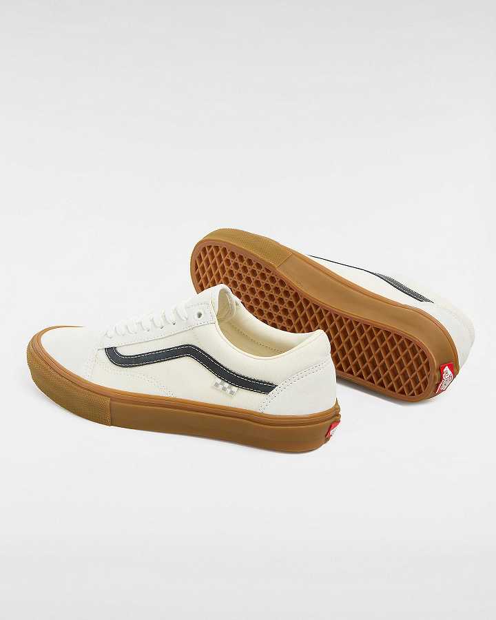 White Vans Old Skool Women Skate Shoes | VN6280914