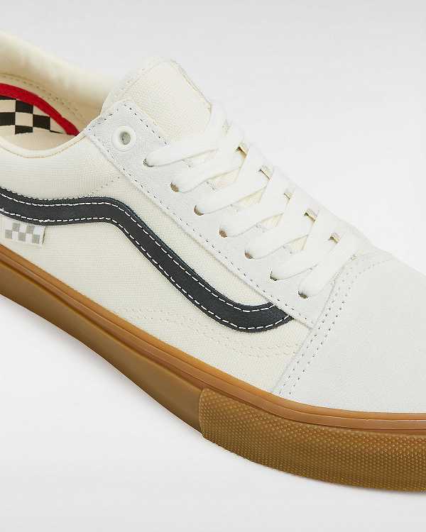 White Vans Old Skool Women Skate Shoes | VN6280914