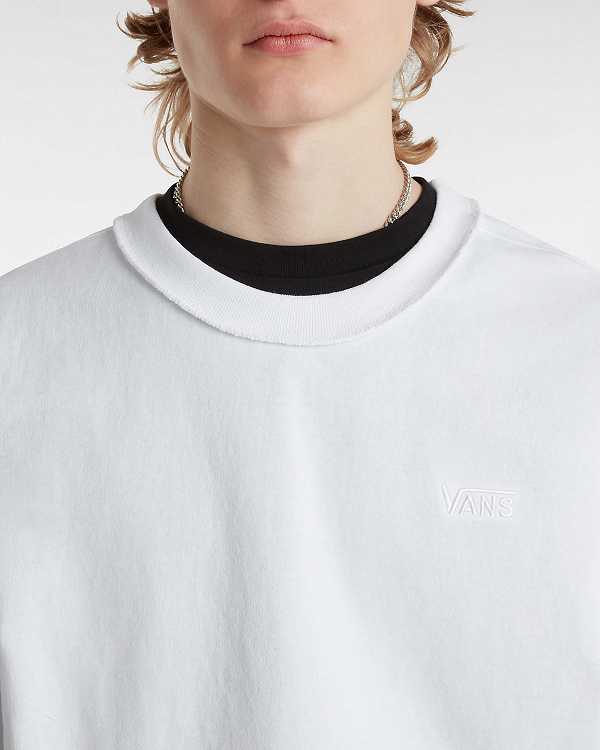 White Vans Premium Logo Women T Shirts | VN0246893