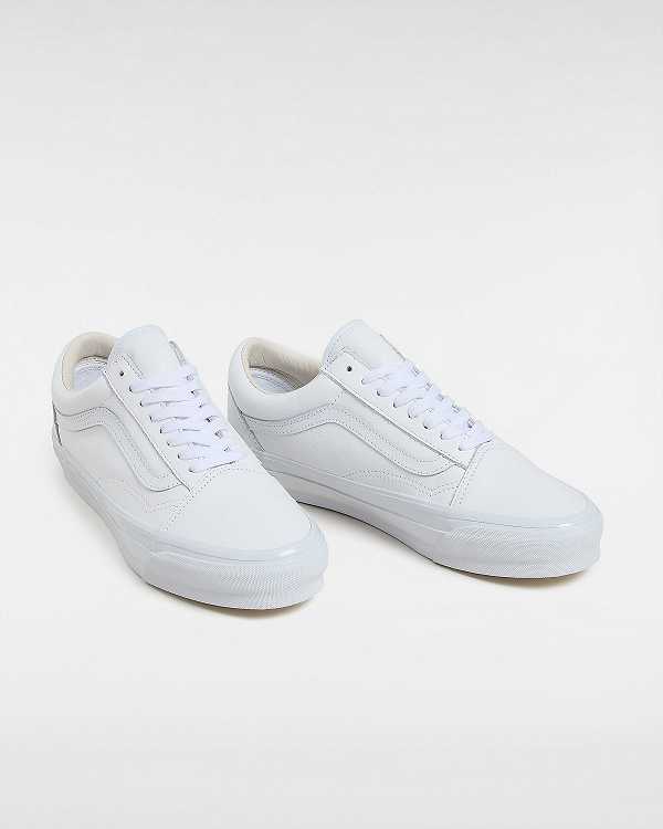 White Vans Premium Old Skool 36 Women Skate Shoes | VN6405723