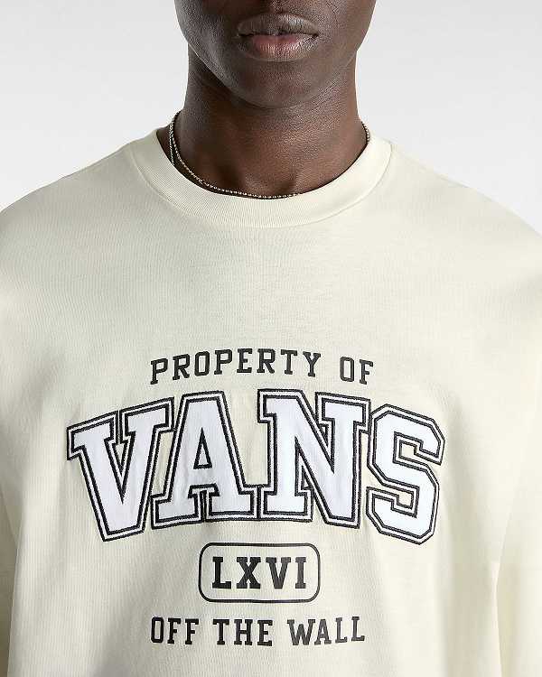 White Vans Property Of Long Sleeve Men T Shirts | VN2756908