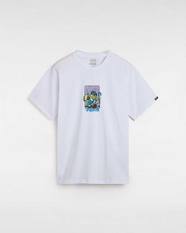 White Vans Robbie Men T Shirts | VN7581306