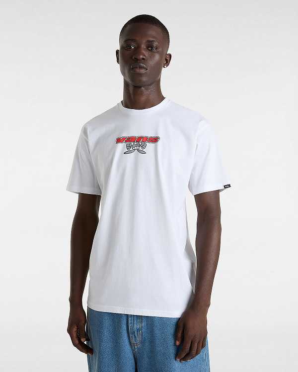 White Vans Sakomo Men T Shirts | VN8475139