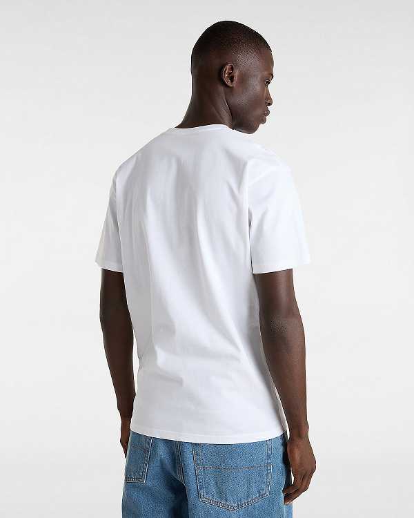 White Vans Sakomo Men T Shirts | VN8475139