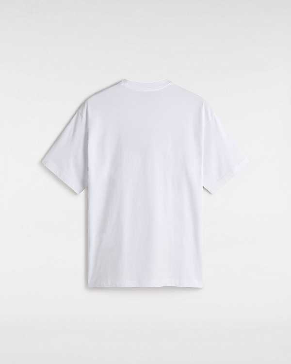 White Vans Scribblex Men T Shirts | VN3687920