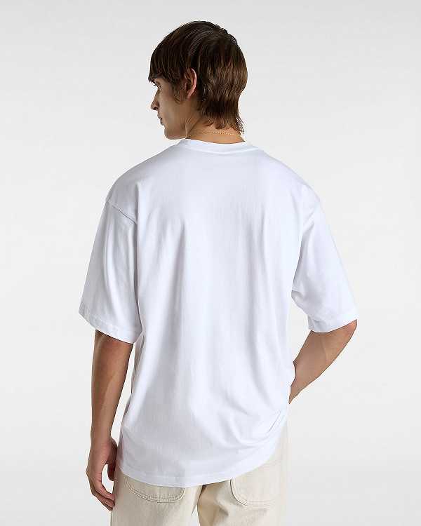 White Vans Scribblex Men T Shirts | VN3687920