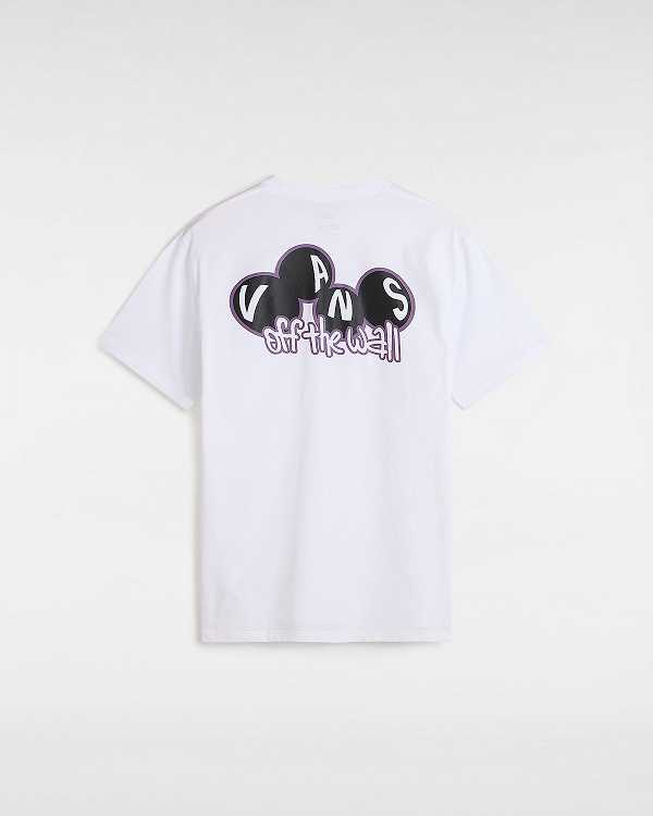 White Vans Scuttle Men T Shirts | VN7096358