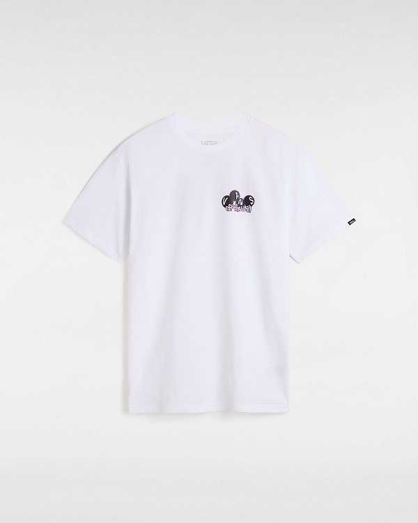 White Vans Scuttle Men T Shirts | VN7096358