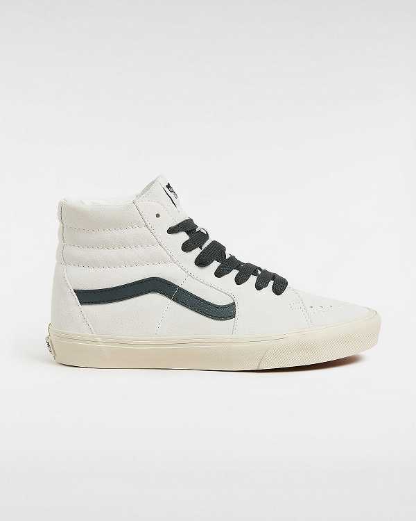 White Vans Sk8-Hi Oversized Laces Men Skate Shoes | VN5981704