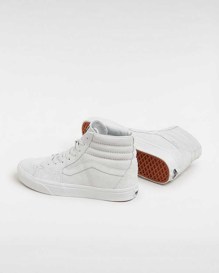 White Vans Sk8-Hi Suede Mix Women Skate Shoes | VN2810534