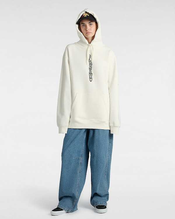 White Vans Skate Blurb Women Hoodie | VN9782540