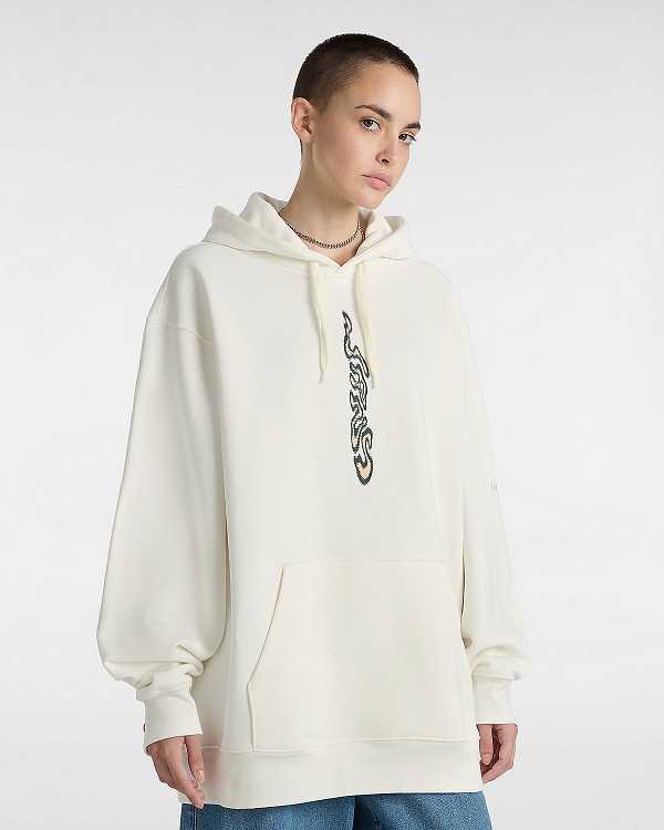 White Vans Skate Blurb Women Hoodie | VN9782540