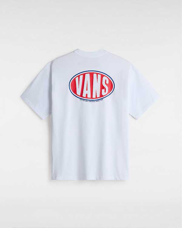 White Vans Spray On Men T Shirts | VN1298304