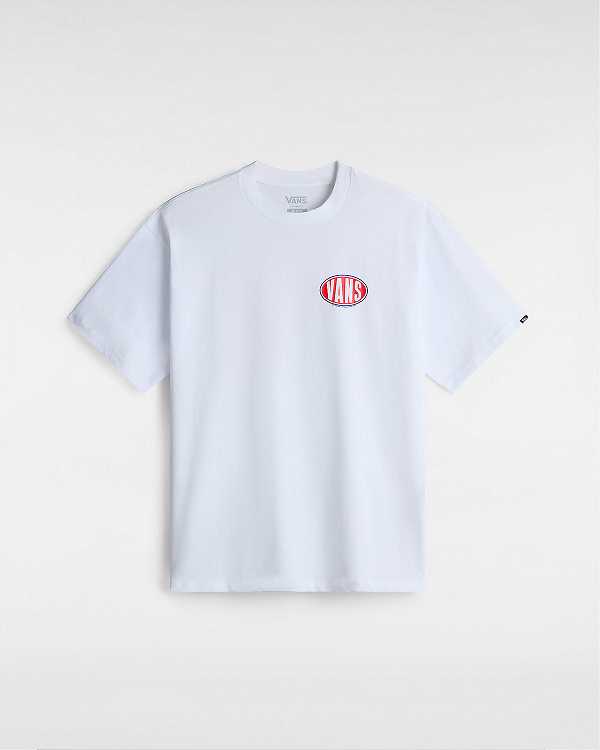 White Vans Spray On Men T Shirts | VN1298304