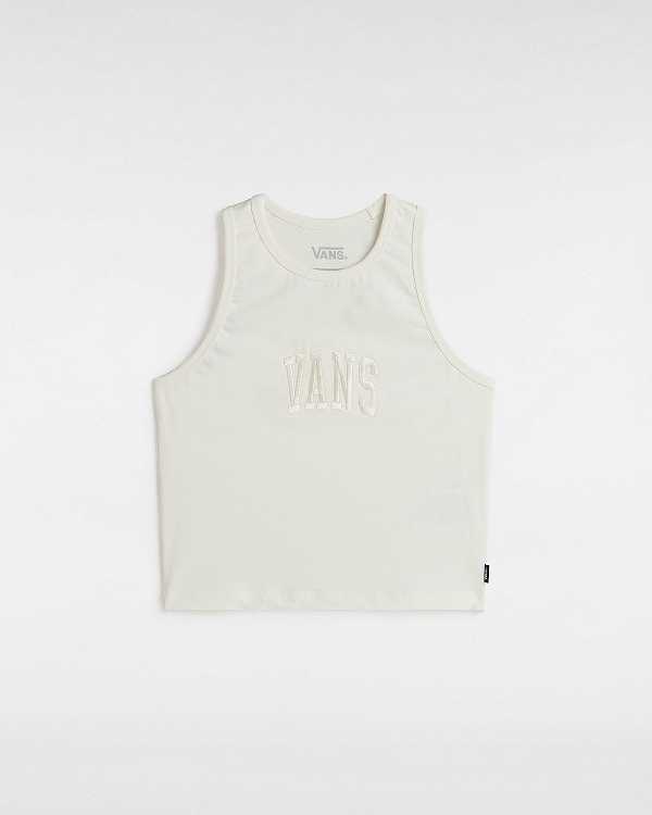 White Vans Varsity Racer Women Tank Top | VN4092735