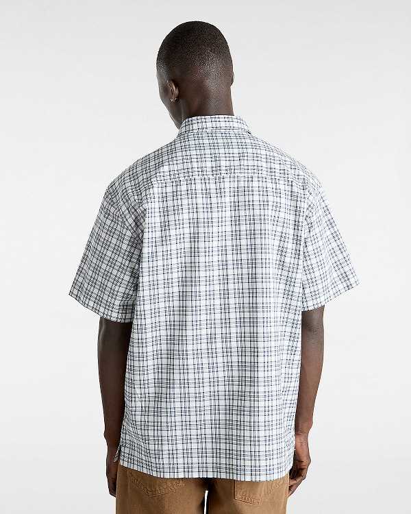 White Vans Wilshire Mini Plaid Men Shirts | VN1087634