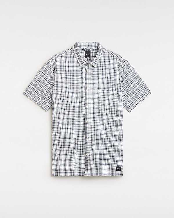 White Vans Wilshire Mini Plaid Men Shirts | VN1087634