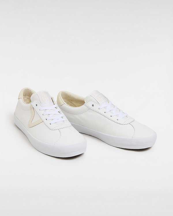 White / Beige Vans Sport Women Skate Shoes | VN7389260