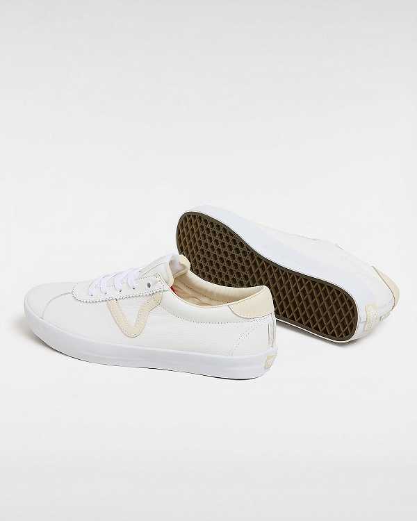 White / Beige Vans Sport Women Skate Shoes | VN7389260