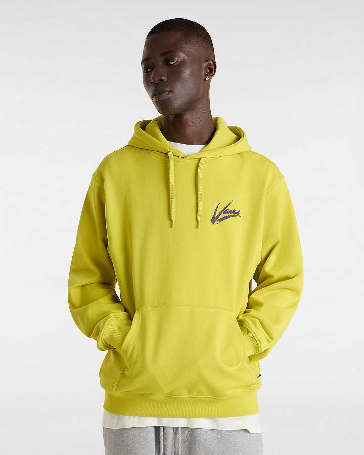 Yellow Vans Dettori Loose Men Hoodie | VN2198670