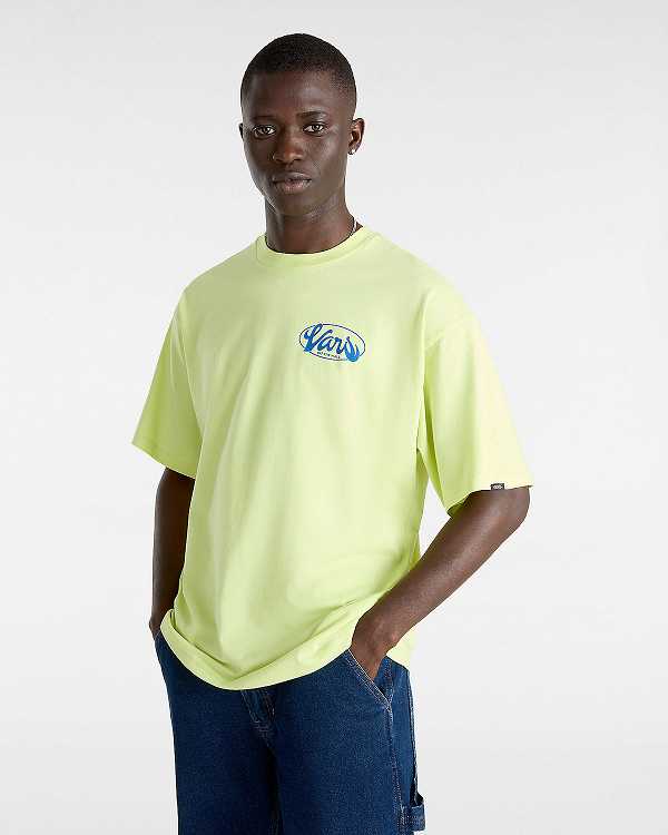 Yellow Vans Global Line Men T Shirts | VN9436812