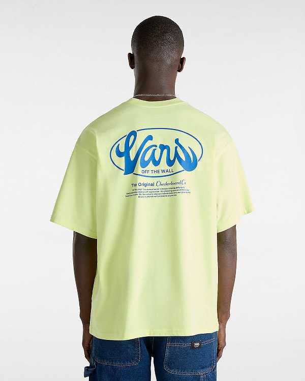 Yellow Vans Global Line Men T Shirts | VN9436812