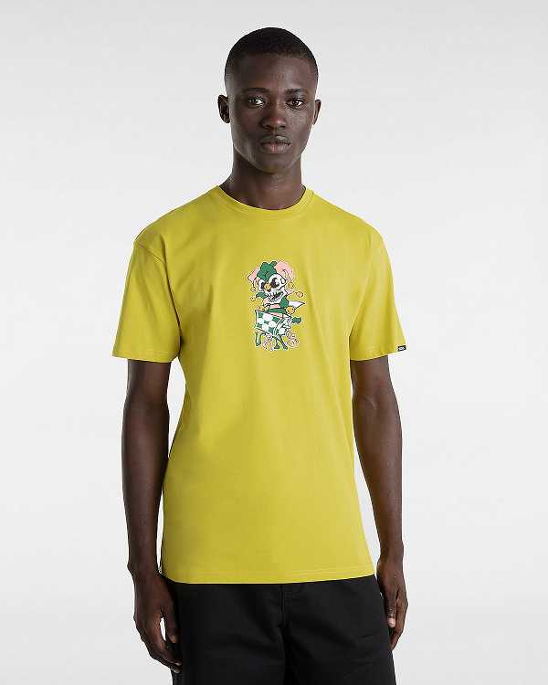 Yellow Vans Prankster Men T Shirts | VN6890412