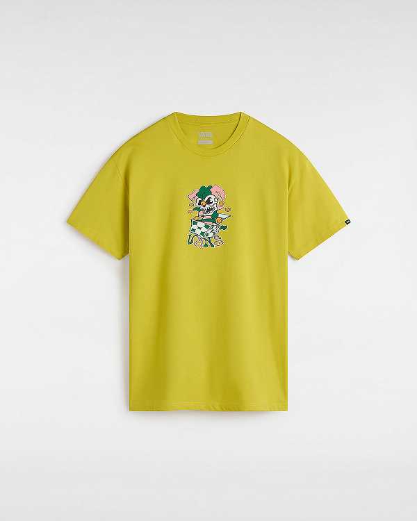 Yellow Vans Prankster Men T Shirts | VN6890412